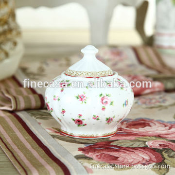 360CC New Bone China Sugar Bowl with Lid
